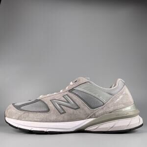 New Balance 990v5 Men's Size 16 2E Gray Suede Mesh Running Sneakers Shoes Casual